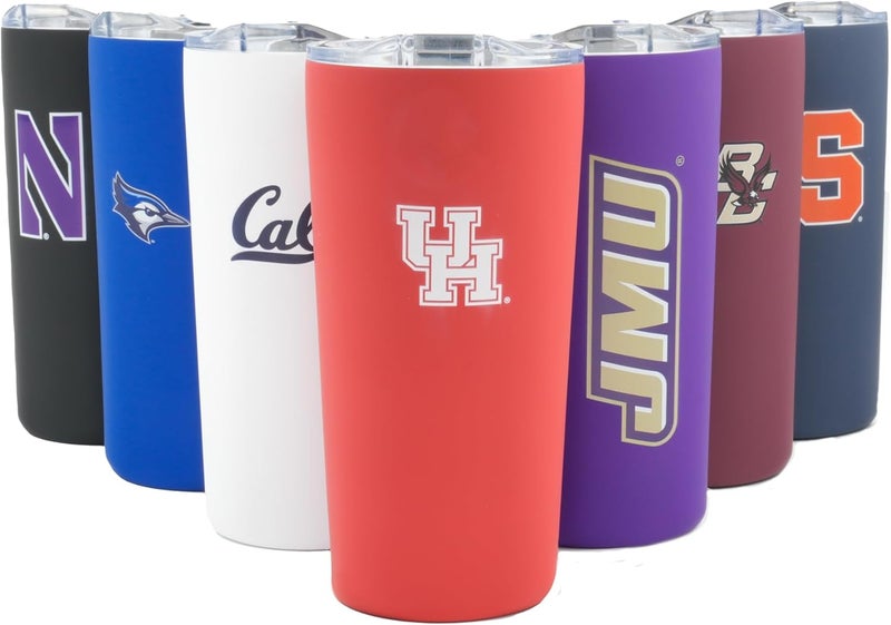 Decorvo Officially Licensed Collegiate Stainless Steel Tumbler - Double Walled Insulated Travel Tumbler with Slide Lid - 18 oz (Utah) - Image 1